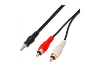 CABLE AUDIO 1XJACK 3.5M A 2XRCA M AISENS NEGRO