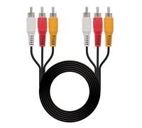 Nanocable 10.24.0802 cable de vídeo compuesto 1,8 m 3 x rca negro