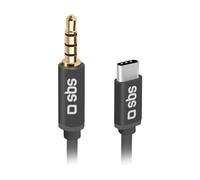 Cable Audio Jack 3.5 mm - USB-C SBS Negro