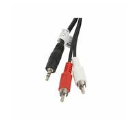 Cable audio jack a 2 rca lanberg ca-mjrc-10cc-0050-bk negro 5 m 0.5 cm