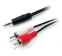 Equip AUDIO Jack 3.5-Macho a 2x RCA-Macho 2.5M - Cable