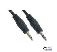Nanocable Cable de audio Jack 3,5 mm macho a Jack 3,5 mm macho Estéreo 1,5 m Negro