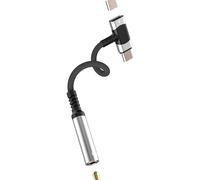 Cable Aux Adaptador USB C a 3,5 mm Auriculares Audio Carga Divisor para Apple iPhone 15 iPad Compatible para Samsung Accesorios Headphone Micrófono Convertidor Coche Dongle Auriculares Splitter tp-3.5