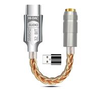 Cable AUX con amplificador de auriculares Hi-Fi ALC5686 de USB C a 3,5 mm y decodificador de audio digital.
