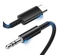 Cable AUX USB C a Jack 1,2m, CKCN Nylon Trenzado Tipo C a 3,5mm Adaptador de Auricular Audio Coche Estéreo Compatible con Samsung Galaxy S22/S21+/S20 Ultra, Huawei P40/P30/Mate 20, Xiaomi 9/8