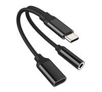 Cable Aux USB C Adaptador 3,5 Jack Auriculares para iPhone15 Type C Cargador Auriculares Divisor Compatible con Samsung para Apple Pro Max Plus para iPad Pro Air Mini Type-C Carga Rápida Puerto Cables