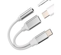 Cable Aux USB C para Apple iPhone 15 Pro Max Plus Adaptador 3.5 Jack Auriculares Compatible con Samsung para iPad Pro Air Mini6 Type C Cargador Auriculares Divisor Tipo C Carga Rápida Puerto Cables