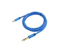 Cable Auxiliar Adaptador 3.5mm A 6.35mm para Amplificador Mezclador Chapado en Oro 3.5 Jack A 6.5 Jack Aux Cabo Macho A Macho 100cm