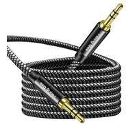 Cable auxiliar de 3.5 mm, 4 m, trenzado de Yeung Qee de 3.5 mm, macho a macho, estéreo, cable auxiliar de sonido de alta fidelidad, para auriculares, coche, PC, ordenador portátil y más (4 m)