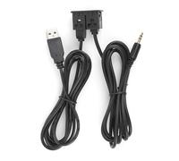Cable Auxiliar De 3.5 Mm con Puerto USB para Coches Y Barcos Montaje Flush En Tablero Transferencia Rápida De Datos Y Carga Fácil Instalación .45 Metros De Longitud