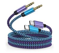 Cable auxiliar de audio USB C a 3,5 mm, adaptador de conector de auriculares de 3 pies para Samsung Galaxy A17 S25 Ultra A36 A16 S24 FE A54 A56 A15 S23, iPhone 17 Pro Max Air 16e 16 Plus, Pixel 10 Pro