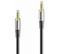 Cable Auxiliar sonero® Premium de 1 m, Cable con Conector de Audio de 3,5 mm, Adecuado para iPhones, iPads, teléfonos Inteligentes, tabletas, automóviles y Otros Dispositivos estéreo, Negro