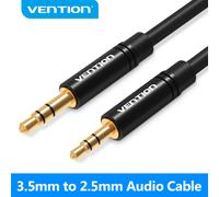 Cable Auxiliar Vention de 3.5 a 2.5 mm, Cable de Audio Jack 3.5 mm a Jack 2.5 mm, Cable Conector para Auriculares y Altavoces, Cable de 2.5 a 3.5 mm Negro