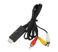 Cable AV a HDMI, 3 RCA a HDMI Cable Convertidor de Sonido y Video para PS3, para N64, STB, VHS, VCR, Reproductores de DVD, 3.3 Pies