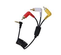 Cable AV de 3.5mm A AVI - Cable Enrollado para DCR-VX2000E, Compatible con AGS/ImmersionRC PowerPlay DVR