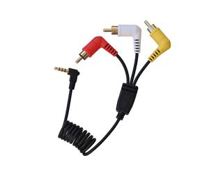 Cable AV de 3.5mm A AVI - Cable Enrollado para DCR-VX2000E, Compatible con AGS/ImmersionRC PowerPlay DVR