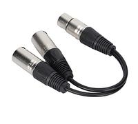 Cable Balanceado de Audio, Rendimiento Estable XLR Hembra a Doble XLR Macho Cable Supresión de Ruido Profesional Doble Cabezal para Adaptador de Audio(Blanco, 1 Metro)