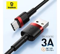 Cable Baseus 60W 3A USB tipo C para Huawei Honor Xiaomi Samsung Super carga carga rápida cargador USB C Cable de datos Cable Gray