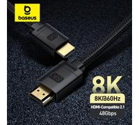 Cable Baseus 8K compatible con HDMI para Xiaomi Mi Box 8K/60Hz 4K/120HZ 48Gbps Cable Digital para PS5 PS4 portátil TV Monitor proyectores PVC 8k HD Cable