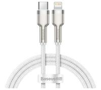 Cable Baseus Cafule 1 m Lightning USB C Blanco carga y datos