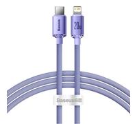 Cable Baseus Crystal Shine USB C a Lightning 1,2 m 20 W Púrpura