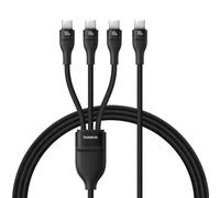Cable Baseus Flash Series USB-C a USB-C 3 Puertos 1,5 m 100 W Negro