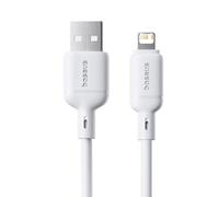 Cable Baseus Silky Series USB-A a Lightning 1m 2,4A Blanco alta resistencia
