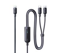 Câble Baseus USB C vers USB C, 140W Max 2-en-1 Câble USB C 1,5m, pour iPhone 17/16/15/14/13/12/Pro Max/Plus Série, Galaxy S25-S22, MacBook Air/Pro, Lenovo, HP, iPad, et plus (USB 2.0, Design Tressé)