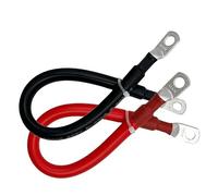 cable， Baterías solares fotovoltaicas M10 rojas y negras con cable de silicona ultrasuave punta cobre 0, 2, 4 6, 8 AWG longitud personalizada(2 AWG,20CM)