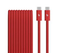 Cable Beats trenzado de USB-C a USB-C de 240 W, carga rápida, resistente y sin enredos, compatible con dispositivos Apple y Android (3 m) - Rojo Fuego