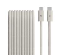 Cable Beats trenzado de USB-C a USB-C de 240 W, carga rápida, resistente y sin enredos, compatible con dispositivos Apple y Android (3 m) - Gris Tormenta