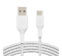 Cable usb tipo c a usb tipo a belkin 3m - macho - macho - blanco - trenzado
