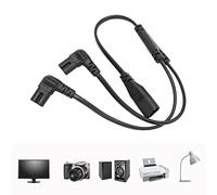 Cable bifurcador de Corriente IEC320 C8 a C7 Dual 1entrada 2salidas CA 2.5A | Cable Y reforzado con retardante de llama PVC Conductor cobre libre oxígeno para Monitor LCD lámpara de escritorio altavoz