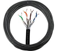 Cable blindado de 100 m CAT6a para Exteriores, de Cobre Puro, núcleo sólido, 10 Gigabit, 23 AWG U/FTP, Ethernet de Red, Cable Externo de Datos de Internet, Tambor de Carrete de Cable