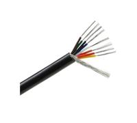 Cable Blindado De 20m, 32, 30, 28, 26AWG, Canal De Audio, 2, 3, 4, 5, 6, 7, 8 Núcleos, Línea De Control De Auriculares, Cable Eléctrico De PVC, Señal De Cobre(Black 8Cores,20M 30AWG)