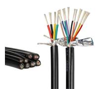 Cable Blindado De 4 Conductores Calibre 22,193 M,UL2464,22 AWG,4 Núcleos,Trenzado De Cobre Estañado Para Motores Paso A Paso, Impresoras 3D,Altavoces Y Transmisión De Señales(3c,24AWG)