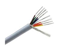 Cable Blindado De 5m, 32, 30, 28, 26AWG, Canal De Audio, 2, 3, 4, 5, 6, 7, 8 Núcleos, Línea De Control De Auriculares, Cable Eléctrico De PVC, Señal De Cobre(Grey 8Cores,5M 26AWG)