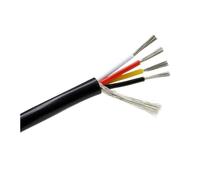 Cable Blindado De 5m, 32, 30, 28, 26AWG, Canal De Audio, 2, 3, 4, 5, 6, 7, 8 Núcleos, Línea De Control De Auriculares, Cable Eléctrico De PVC, Señal De Cobre(Black 4Cores,5M 26AWG)