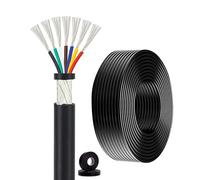 Cable Blindado De 7/8" De Calibre 26 A 28, Con Aislamiento Flexible, Núcleo De Cobre Estañado De 300 V, Aislamiento De PVC De 7,6 A 91 M. Cable Flexible for Línea De Audio De Canal(300ft,28AWG-7C)