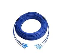 Cable blindado de fibra óptica, fibra óptica exterior, cable de conexión de modo único azul, LC UPC SC, núcleos 4/6/8, ftt, 10 m, 20 m, 30 m, 40 m, 50 m (6 núcleos 6LC-6LC 30 m)