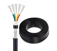 Cable Blindado Flexible 16 AWG Cobre Puro 2-8 Conductores 32-100FT UL2464, Blindaje EMI/RFI, Para Automoción, Impresora 3D, CNC VFD Husillo, Audio, Altavoz(100ft,3-Cores)