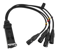 Cable blindado RJ45 CAT5 a conectores macho XLR de 3 pines y 4 canales