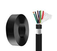 Cable Blindado TRVVP De Alta Flexibilidad For Cadena De Arrastre, Cable De Control Multinúcleo, Conductor De Cobre Puro, Aislamiento Negro, For Electrodomésticos, Impresoras 3D (4/5C)(25ft,0.75mm²-4C)