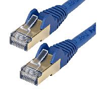 StarTech.com Cable 5m Ethernet CAT6a - Cable de Red de 10 Gigabits Blindado Snagless RJ45 PoE de 100W - Latiguillo STP de 10GbE con Alivio de Tensión - Fluke - UL - TIA - Azul