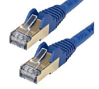 StarTech.com Cable 5m Ethernet CAT6a - Cable de Red de 10 Gigabits Blindado Snagless RJ45 PoE de 100W - Latiguillo STP de 10GbE con Alivio de Tensión - Fluke - UL - TIA - Azul