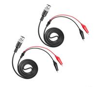 Cable BNC a pinzas de cocodrilo 120cm 50 ohmios osciloscopio | Cable coaxial de 50 ohmios, conexión estable, para osciloscopios, 120 cm de longitud, guía roja y negra