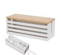 Cable Box, Wires Organizer, 12.59 x 4.92 x 4.92 in Cords Concealer, Storage Tray, Desk Management, Space Saver, Durable Contenedor, Clutter Control for Leisure Area, Kitchen, Gabinete Setup