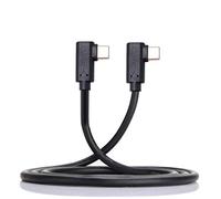 Cable cablecc USB-C tipo C tipo C Gen2 10 Gbit/s 65 W, doble 90 grados izquierda en ángulo derecho tipo 1 m