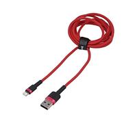 Cable CALKLF-C09 de alta velocidad, USB 2.0 2m rojo textil estándar: carga rá...