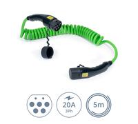 Cable Carga Typ2 16A 3-phasig 11Kw Mode 3 Espiral 5 Metros Coche Eléctrico